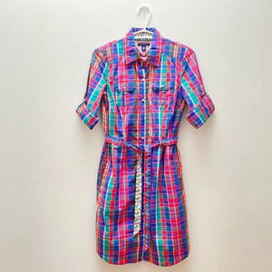 Tommy Hilfiger - Plaid Button Down  Shirt Dress